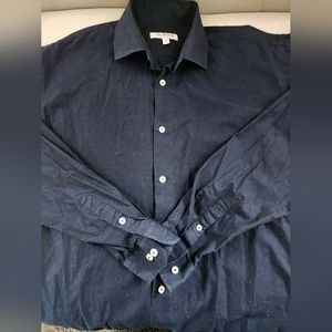 Boys Isaac Mizrahi size 16 navy blue dress shirt. Great condition.
